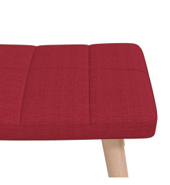 Chaise à bascule avec tabouret Rouge bordeaux Tissu