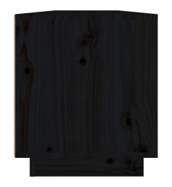 Meuble TV Noir 110x34x40 cm Bois de pin massif