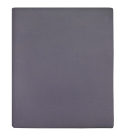 Drap-housse Jersey Anthracite 140x200 cm Coton