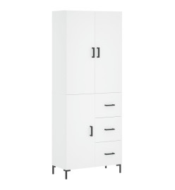 Buffet haut Blanc 69,5x34x180 cm Bois d'ingénierie