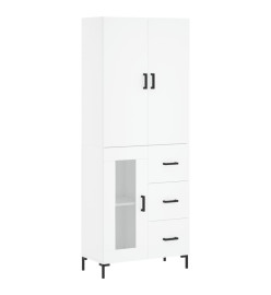 Buffet haut Blanc 69,5x34x180 cm Bois d'ingénierie