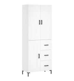 Buffet haut Blanc 69,5x34x180 cm Bois d'ingénierie