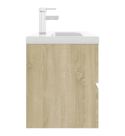 Armoire d'évier avec lavabo intégré Chêne sonoma Aggloméré