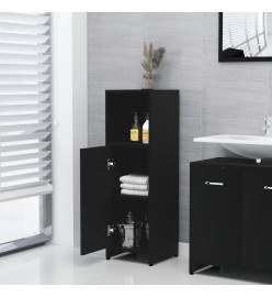 Ensemble de meubles de salle de bain 3 pcs Noir Aggloméré