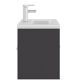 Armoire d'évier avec lavabo intégré Gris Aggloméré
