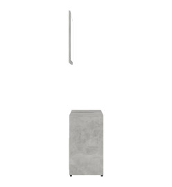 Ensemble de meubles de bain 3 pcs Gris béton Aggloméré