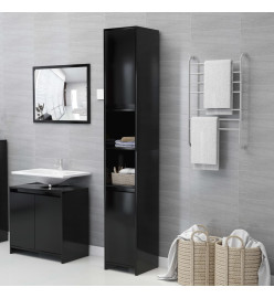 Ensemble de meubles de salle de bain 3 pcs Noir Aggloméré