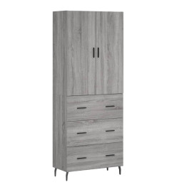 Buffet haut Sonoma gris 69,5x34x180 cm Bois d'ingénierie