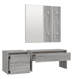 Ensemble de meubles de couloir Sonoma gris Bois d'ingénierie