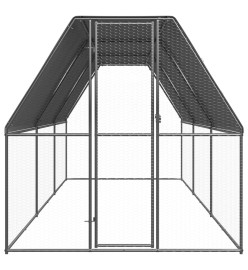 Poulailler d'extérieur 2x6x2 m Acier galvanisé