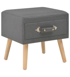 Table de chevet Gris foncé 40x35x40 cm Tissu