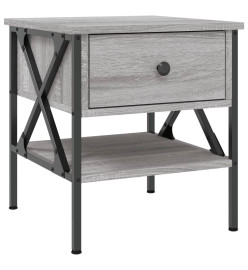 Table de chevet sonoma gris 40x42x45 cm bois d'ingénierie