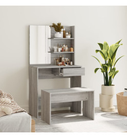 Ensemble de coiffeuse Sonoma gris 74,5x40x141 cm