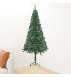 Arbre de Noël artificiel d'angle pré-éclairé vert 180 cm PVC