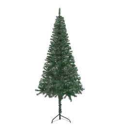 Arbre de Noël artificiel d'angle pré-éclairé vert 180 cm PVC