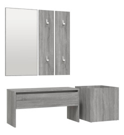 Ensemble de meubles de couloir Sonoma gris Bois d'ingénierie