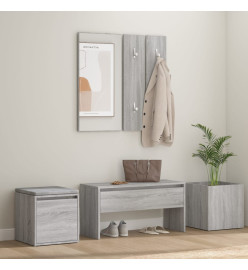 Ensemble de meubles de couloir Sonoma gris Bois d'ingénierie