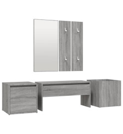 Ensemble de meubles de couloir Sonoma gris Bois d'ingénierie