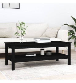 Table basse Noir 110x50x40 cm Bois massif de pin