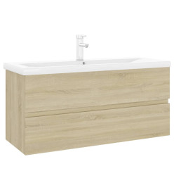 Armoire d'évier avec lavabo intégré Chêne sonoma Aggloméré