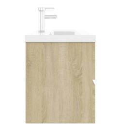 Armoire d'évier avec lavabo intégré Chêne sonoma Aggloméré