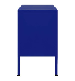 Meuble TV Bleu marine 105x35x50 cm Acier