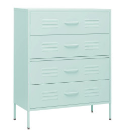 Commode Vert menthe 80x35x101,5 cm Acier