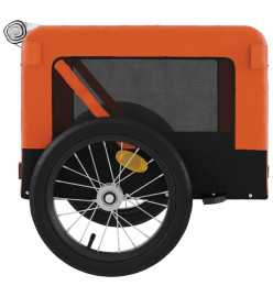 Remorque de vélo pour animaux de compagnie orange et noir