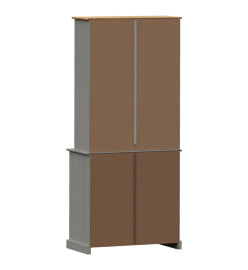 Buffet haut VIGO gris 78x40x175 cm bois massif de pin