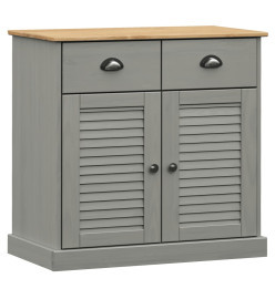 Buffet haut VIGO gris 78x40x175 cm bois massif de pin