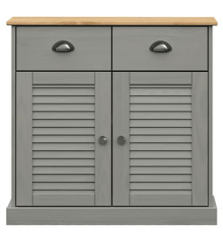 Buffet haut VIGO gris 78x40x175 cm bois massif de pin