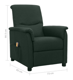 Fauteuil de massage Vert foncé Tissu