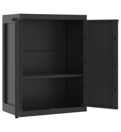 Armoire de rangement d'extérieur noir 65x37x85 cm PP