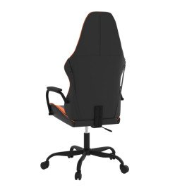 Chaise de jeu Noir et orange Similicuir