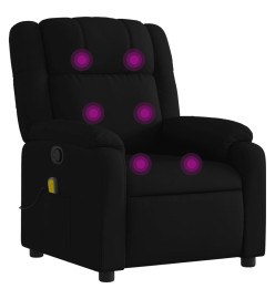 Fauteuil de massage inclinable Noir Tissu