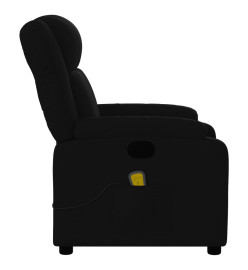 Fauteuil de massage inclinable Noir Tissu