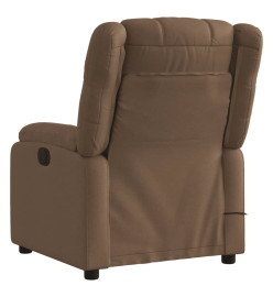 Fauteuil de massage inclinable Marron Tissu