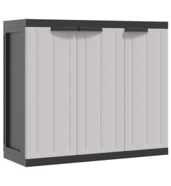 Armoire de rangement d'extérieur gris et noir 97x37x85 cm PP