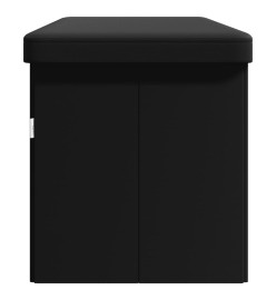 Banc de rangement pliable noir PVC