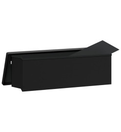 Banc de rangement pliable noir PVC