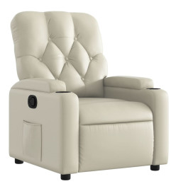 Fauteuil inclinable Crème Similicuir