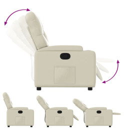 Fauteuil inclinable Crème Similicuir