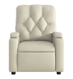 Fauteuil inclinable Crème Similicuir