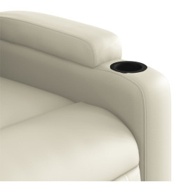 Fauteuil inclinable Crème Similicuir