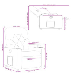 Fauteuil inclinable Crème Similicuir