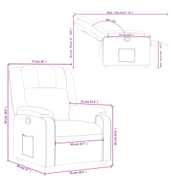 Fauteuil inclinable Gris foncé Tissu