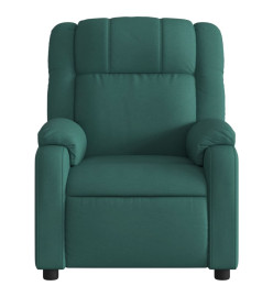 Fauteuil de massage inclinable Vert foncé Tissu