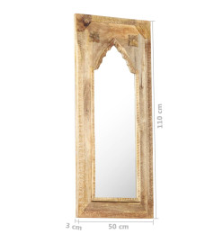 Miroir 50x3x110 cm Bois de manguier massif