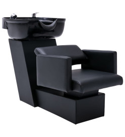 Unité de rinçage de shampoing avec chaises de salon Similicuir