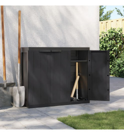 Armoire de rangement d'extérieur noir 97x37x85 cm PP